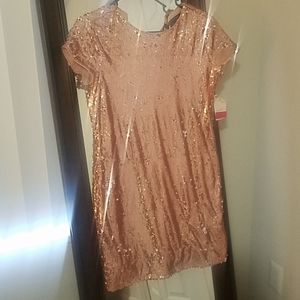 Starlight Sparkle Pink Sequins Dress